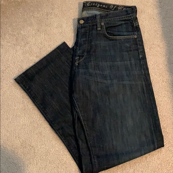 Citizens of Humanity Drk Wash Relaxed Fit Jeans 34 - Picture 3 of 5